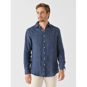 Rodd & Gunn 2XL Sports Fit Button Down Cotton‎ Shirt Pocket Indigo Blu